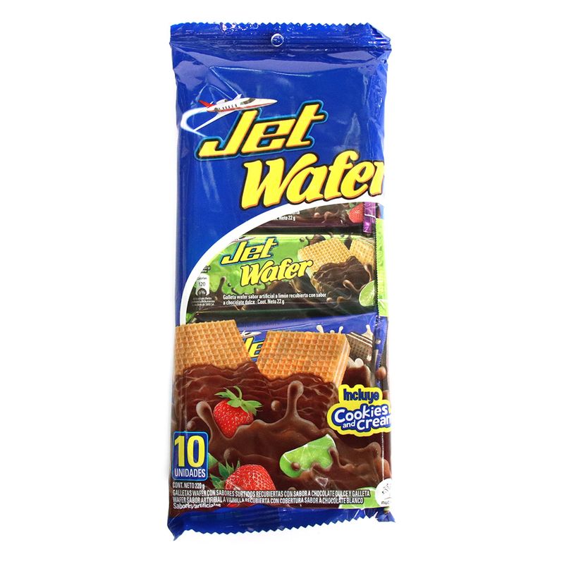 CHOCOLATINA JET WAFER 10U 220G SURTIDA