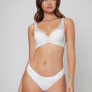 Sujetador Push Up Floral De Encaje De Microfibra Con Aros Para Lenceria
