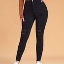 Essnce Pantalones ajustados rasgados de alta elasticidad