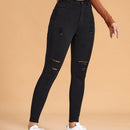Essnce Pantalones ajustados rasgados de alta elasticidad