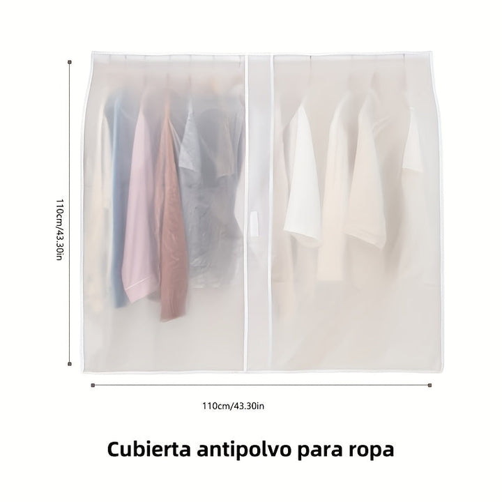 1 juego de fundas antipolvo para ropa, semitransparentes, bolsas colgantes para guardar en el armario