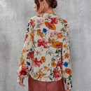 Clasi Camisa con estampado floral con boton delantero