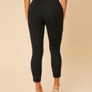 PETITE Pantalones ajustados de cintura con volante recortado