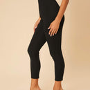 PETITE Pantalones ajustados de cintura con volante recortado