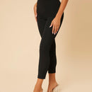 PETITE Pantalones ajustados de cintura con volante recortado