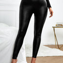 SXY Pantalones ajustados de talle alto PU