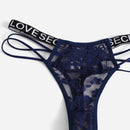 Underwear&sleepwear basics 4 paquetes tanga con cinta de encaje floral, lenceria sexy
