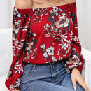 Clasi Blusa con estampado floral de hombros descubiertos