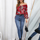 Clasi Blusa con estampado floral de hombros descubiertos