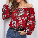 Clasi Blusa con estampado floral de hombros descubiertos