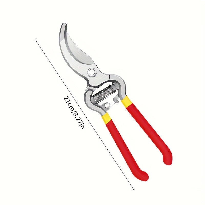 1pc Tijeras de Poda OUDISI Profesionales - Tijeras de Jardín de Acero al Carbono con Mango Antideslizante, Agarre Ergonómico Cómodo y Resorte de Rebote para una Jardinera Sin Esfuerzo, Herramienta Manual Resistente para Uso Doméstico y Profesional, Tijer