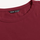 EZwear Camiseta unicolor de cuello redondo