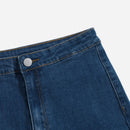 Shorts en mezclilla con cremallera delgado