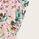 LUNE Top con estampado floral de manga murcielago