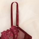 Set de lenceria con bordado de malla transparente con aro