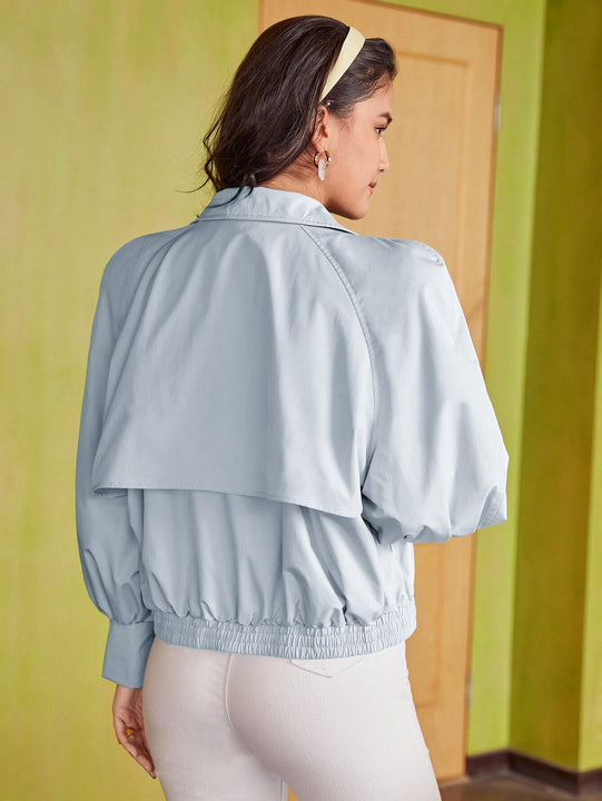 Mulvari Cazadora de manga farol con boton delantero