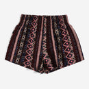Shorts de cintura fruncido con estampado geometrico