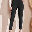 Emery rose pantalones casuales ajustados de unicolor para mujer, uso diario
