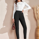 Emery rose pantalones casuales ajustados de unicolor para mujer, uso diario