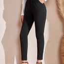 Emery rose pantalones casuales ajustados de unicolor para mujer, uso diario