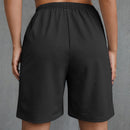 EZwear Shorts con estampado de letra con cordon delantero