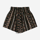 VCAY Shorts De Talle Alto De Verano Casuales Para La Playa Para Mujeres, Con Cintura Fruncida Y Estampado Geometrico