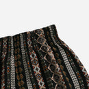 VCAY Shorts De Talle Alto De Verano Casuales Para La Playa Para Mujeres, Con Cintura Fruncida Y Estampado Geometrico