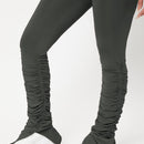 SXY Pantalones apilados de talle alto delgado