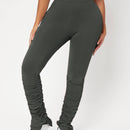 SXY Pantalones apilados de talle alto delgado