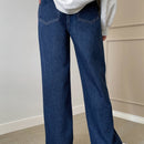 DAZY Jeans De Cintura Alta Con Bolsillos Diagonales