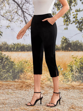 EMERY ROSE Pantalones bajo con abertura recortado