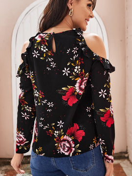 Clasi Top de hombros descubiertos con estampado floral