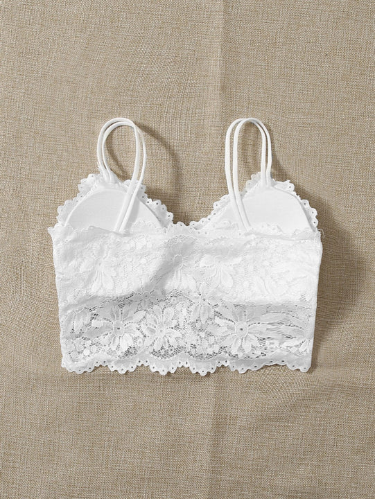 Lenceria Con Sujetador De Encaje Floral