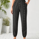 EMERY ROSE Pantalones zanahoria con estampado de paisley