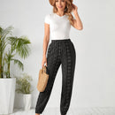 EMERY ROSE Pantalones zanahoria con estampado de paisley