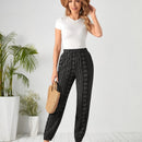 EMERY ROSE Pantalones zanahoria con estampado de paisley