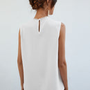 Frenchy Blusa panel con encaje de espalda con abertura de ojo