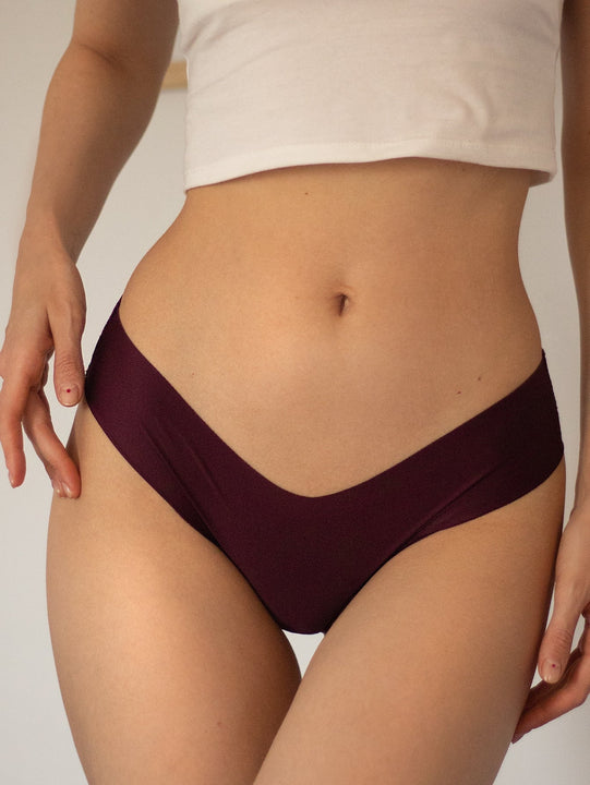 FINETOO Bragas unicolor con encaje en contraste