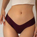 Tangas unicolor con encaje en contraste