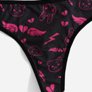 ROMWE Anime 3 piezas Bragas con estampado de dibujos animados