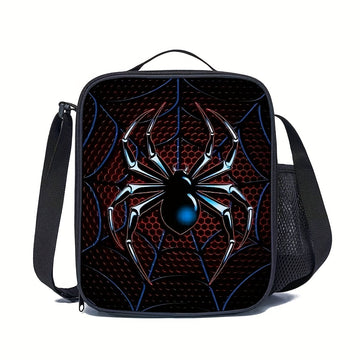 Bolsa de Almuerzo Araña, Tote Aislada para Trabajo, Viajes y Picnics, No Contacto con Comida, Vuelta al Colegio