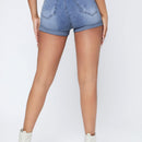 Essnce Shorts mezclilla bajo de doblez de cintura alta