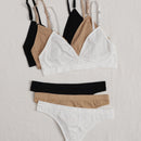Conjunto De Lenceria Con Sujetador Inalambrico Y Bragas Con Espalda En T De 3 Piezas / Juego