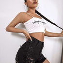 ICON Shorts mezclilla desgarro bajo crudo de talle alto