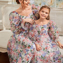 Modely Vestido floral de manga farol