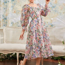 Modely Vestido floral de manga farol