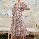 Modely Vestido floral de manga farol
