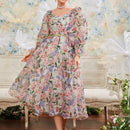 Modely Vestido floral de manga farol