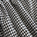 VCAY Blusa de manga farol bajo con fruncido de guingan