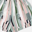 LUNE Shorts con cinturon de rayas de cintura con volante